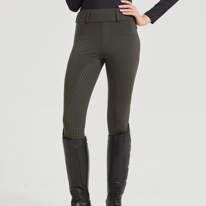 Professional Equestrian Riding Pants — Silicone Anti-Slip, Quick-Dry, Tight-Fit Sports & Cycling Trousers for Horse Riding Exams