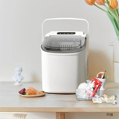 Portable Electric Ice Cube Maker - Automatic Bullet Round Ice Machine, 15kg/24H for Family, Bar, Coffee Shop, Kitchen, Office