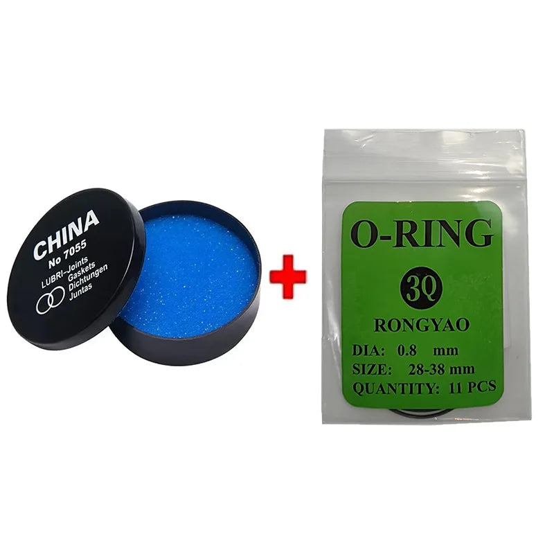 Watch Back O-Ring Gasket - Waterproof Silicone Seal with Grease Lubricant for Watch Crown and Case Repair