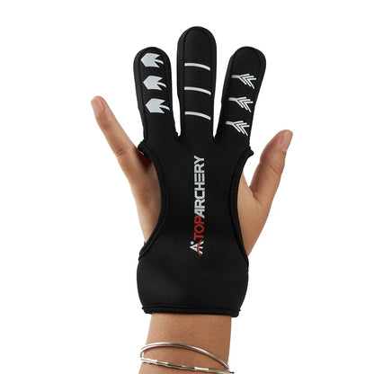Archery Glove Three-Finger Guard – Shooting Gloves for Recurve Bow, Hunting & Beginners