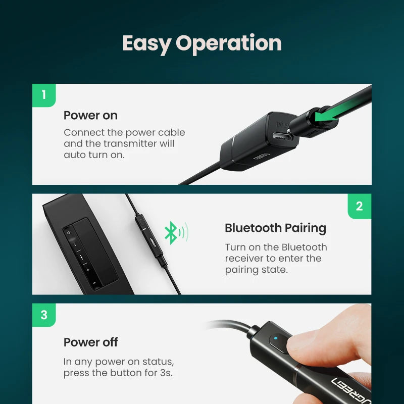 Bluetooth 5.4 Audio Transmitter - aptX HD Adaptive Wireless TV & PC Optical SPDIF Adapter