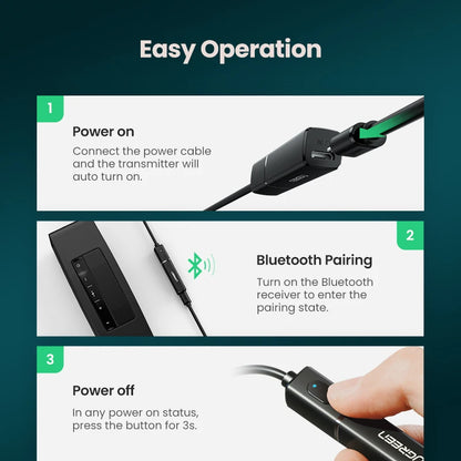 Bluetooth 5.4 Audio Transmitter - aptX HD Adaptive Wireless TV & PC Optical SPDIF Adapter