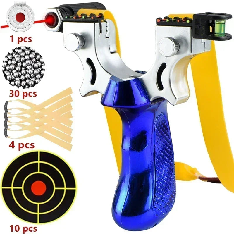 Laser Pointing Slingshot – 10 Style High Precision Aiming Catapult for Outdoor Hunting & Target Shooting Accessories
