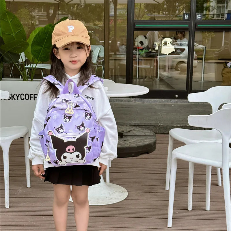 Anime Cartoon Kuromi, Melody & Cinnamoroll Backpack – Kawaii Canvas Schoolbag for Boys & Girls, Hello Kitty Fashion Kids Backpack