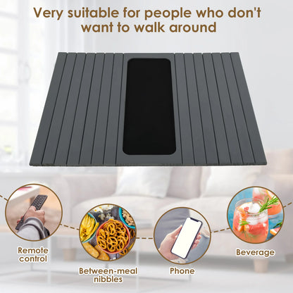 Wooden Sofa Arm Tray – Folding Design, Sturdy & Convenient Tray for Storage and Home Use