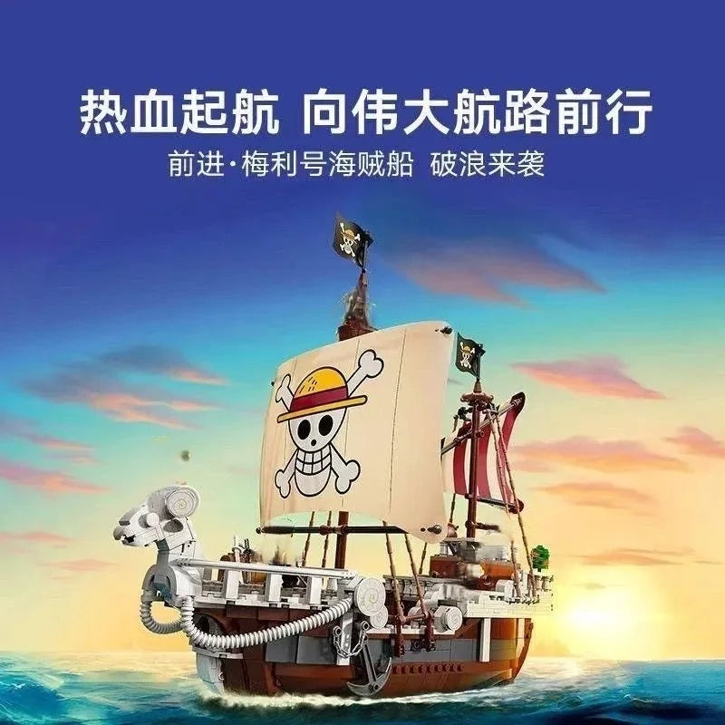 FIT 75639 One Piece Merry Boat Luffy Building Blocks Toy – Model Bricks Set for Kids’ Birthday & Christmas Gifts