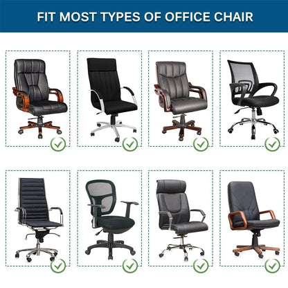 M/L Size Stretch Spandex Office Chair Cover | Anti-Fouling Computer Seat Protector | Removable Cover for Home or Hotel Use