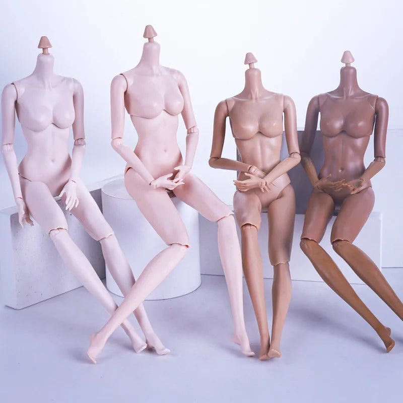 29cm 1/6 Doll Body Accessories – Flat-Foot Replacement Legs for Supermodel Dolls, DIY Dress-Up Toy in White, Normal & Tan Skin