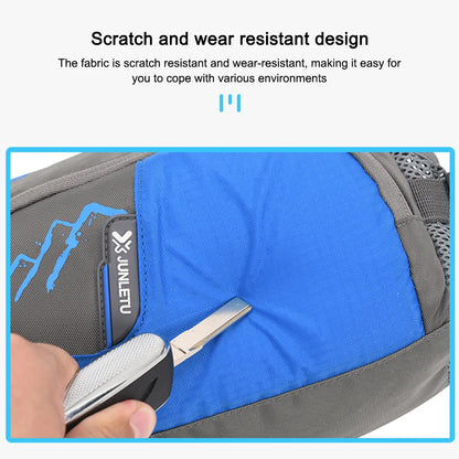 Running Belt Fanny Pack with Bottle Holder – Nylon Waist Sling Phone Pouch for Jogging, Hiking & Hydration