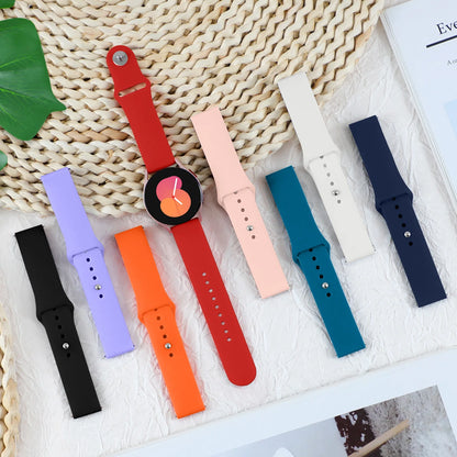 20mm/22mm Silicone Watch Strap – Compatible with Samsung Galaxy Watch 7/6/4 Classic, 5 Pro, 3, Active 2, Gear S3 & Huawei GT 2e/3/4 Bands