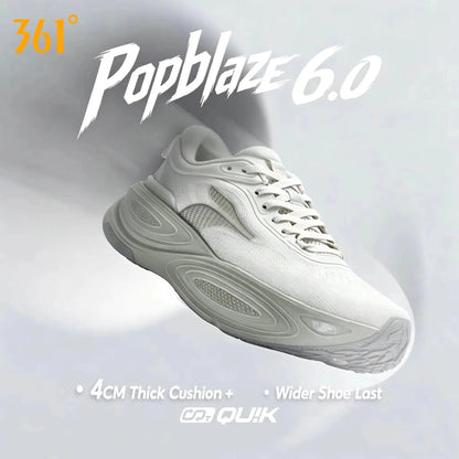 361 Degrees PopBlaze 6 Men's Running Shoes - Lightweight, Shock Absorbing, Comfortable & Wear Resistant Sneakers