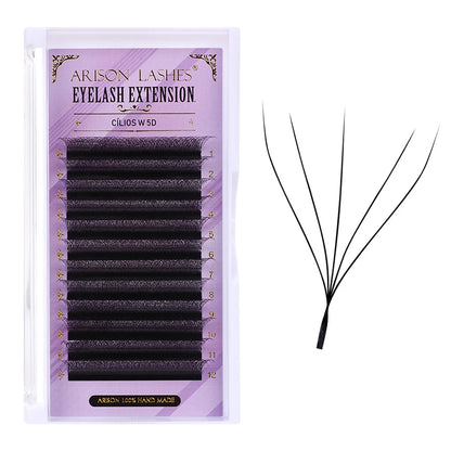 ARISON Plus 2-in-1 Magnetic Eyelashes – YY/3D/4D/5D Premade W-Shape Volume Fans for Full Lash Extensions