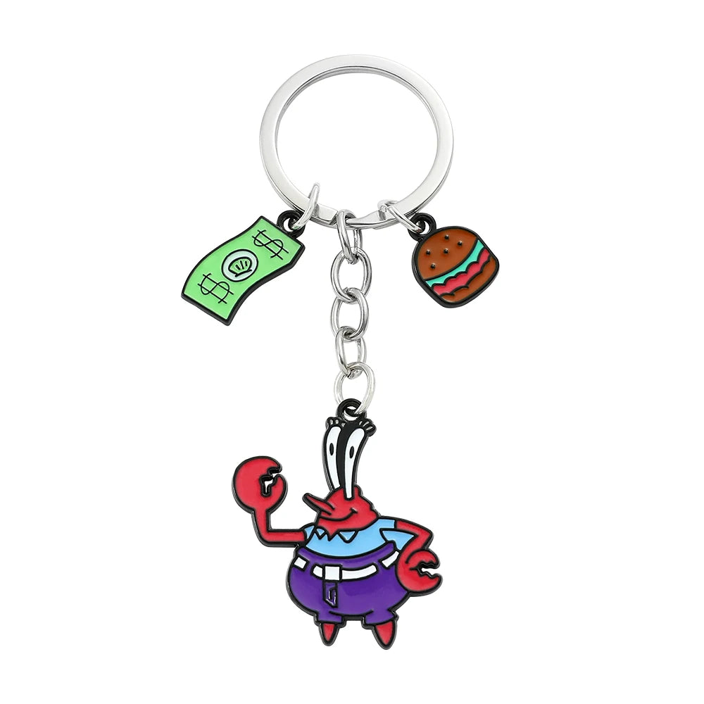 SpongeBob SquarePants Keychain - Cute Cartoon Pendant Charm, Funny Fashion Accessory Gift for Friends