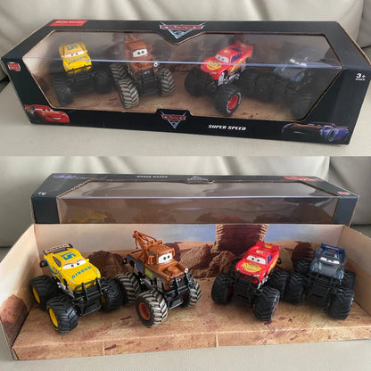 Disney Pixar Cars Off-Road Pullback Car Set – 4pcs Lightning McQueen Alloy Model Toys for Kids