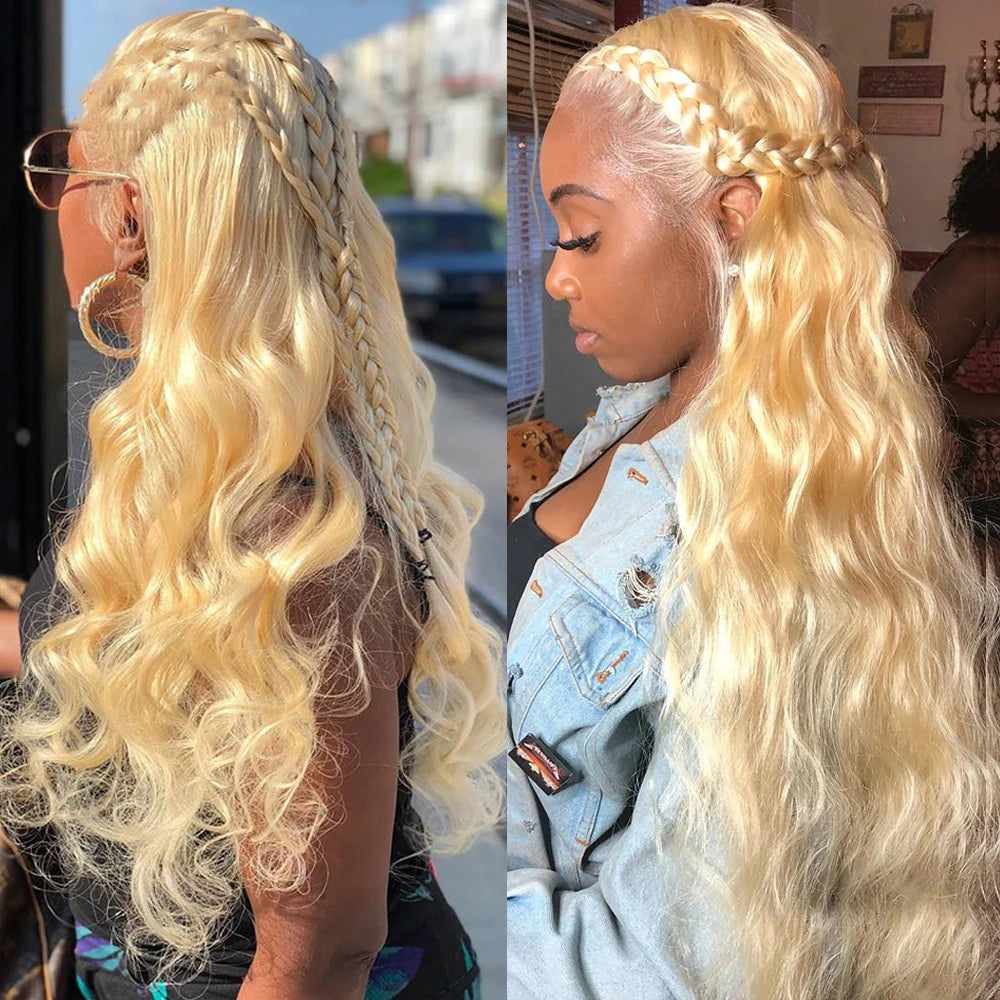 613 Honey Blonde 13x6 HD Lace Front Wig – Body Wave Transparent Human Hair Wig for Black Women