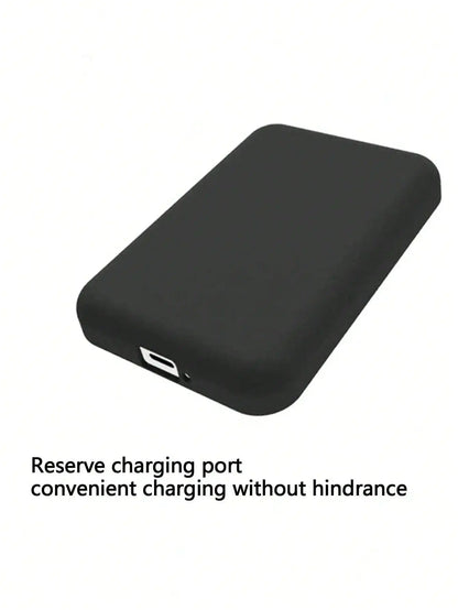 Black TPU Charging Case - Protective Cover for Apple MagSafe Wireless Power Bank