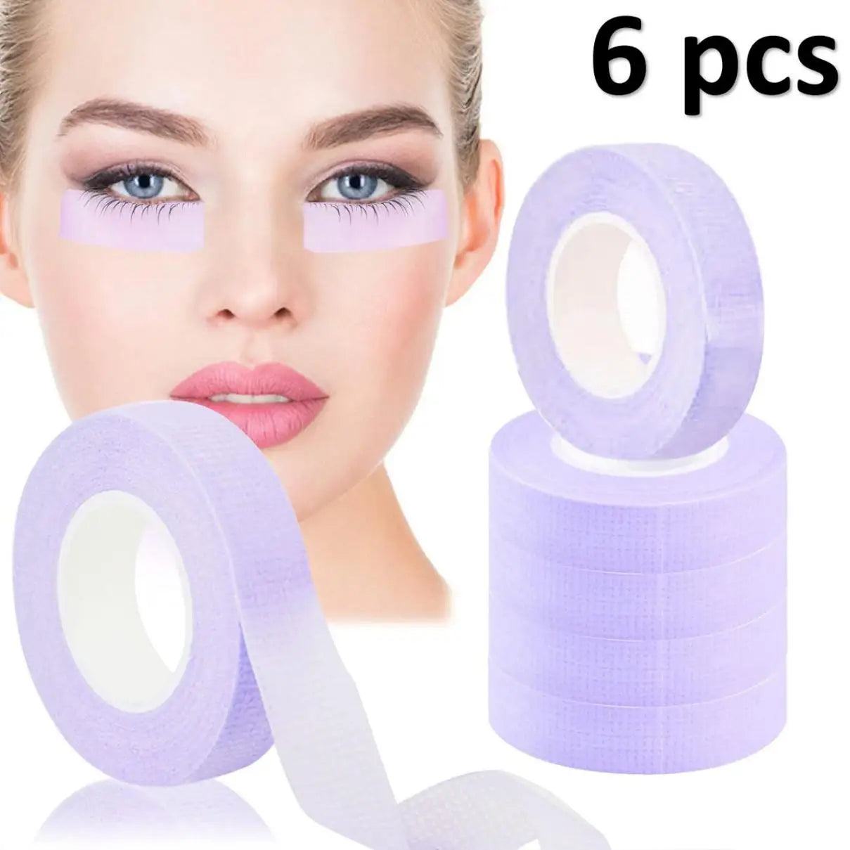 3/6 Rolls Eyelash Insulating Tape – Lint-Free, Breathable Non-Woven Under Eye Pads for Extensions