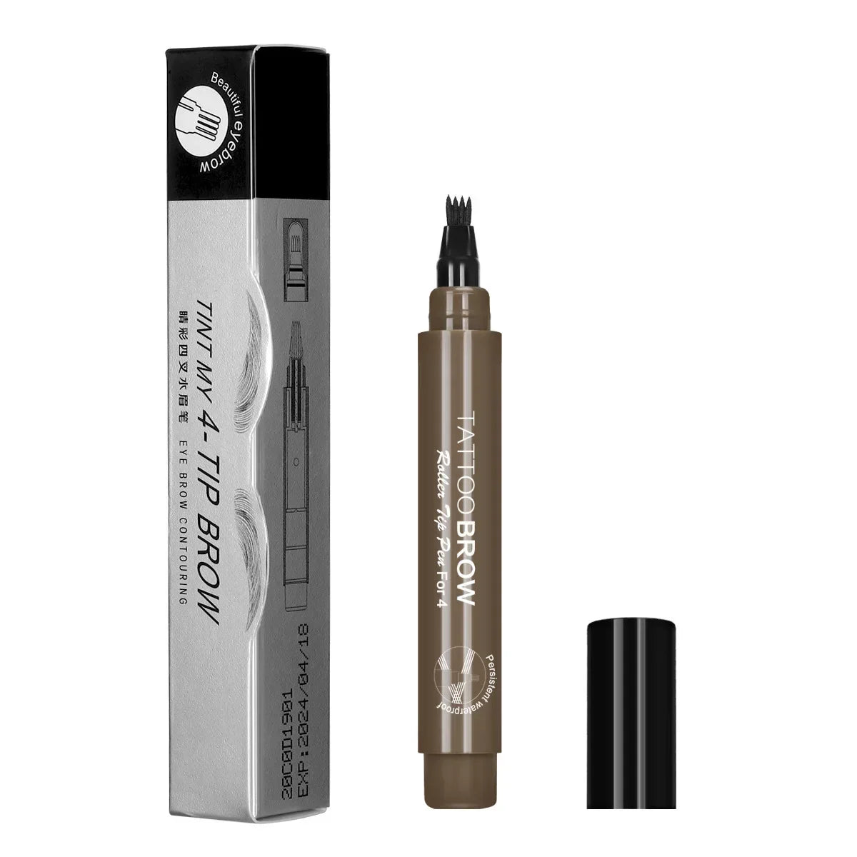 4-Tip Beard Filler Pen – Long-Lasting Beard & Mustache Enhancer for Hair Coloring, Shaping & Eyebrow Definition Tool