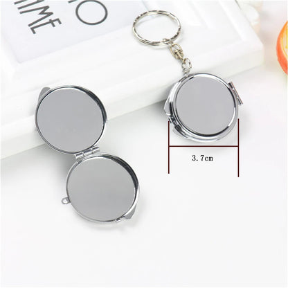 12PCS Metal Pocket Compact Mirrors - Sublimation Blank Travel Makeup Mirrors for Women & Men