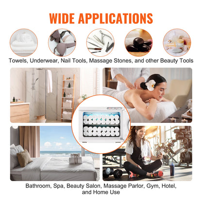 VEVOR Hot Towel Warmer 8/23L – Large Capacity 2-in-1 Quick Heating with See-Through Window for SPA, Facials & Massage Salon