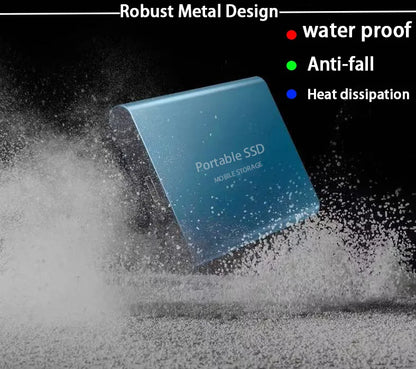 USB 3.0 Type-C SSD External Hard Drive 500GB/1TB/2TB - Ultra-Fast 1.8" Portable Storage for Laptops & Desktops