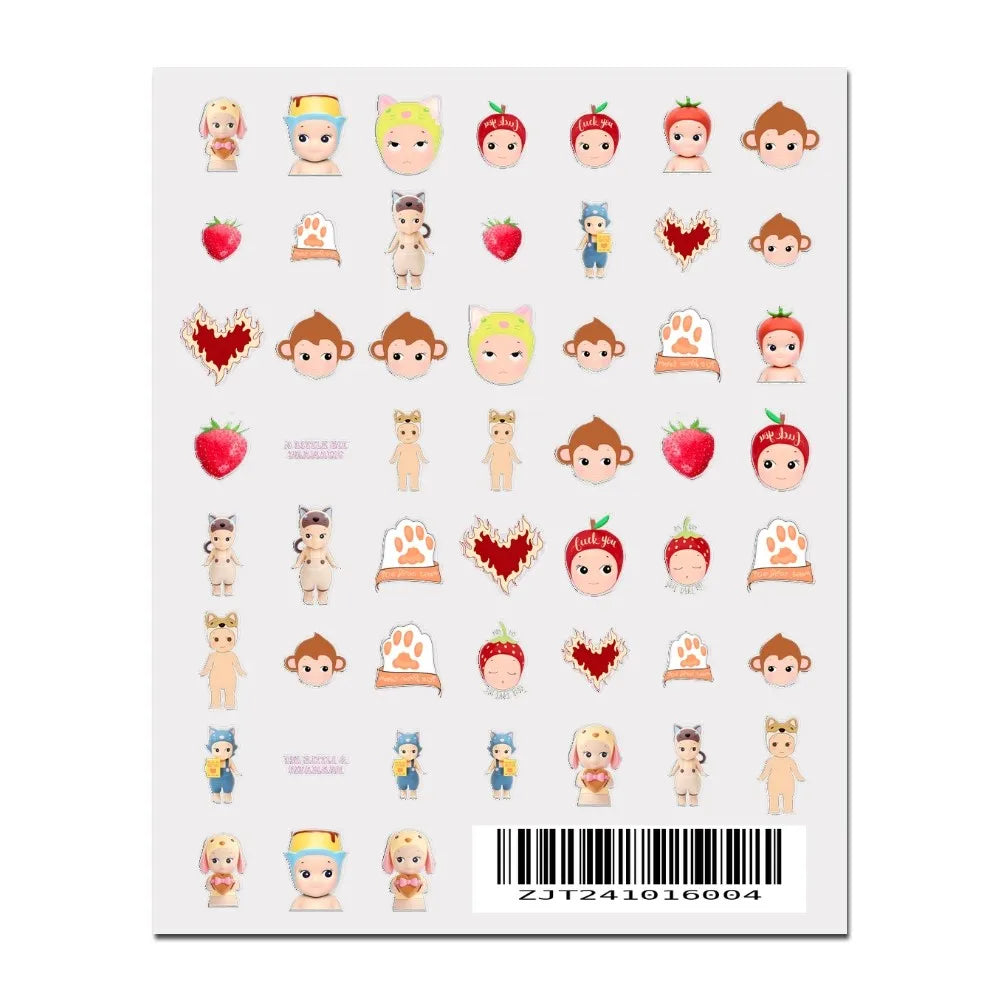 S-Sonnies Angels 3D Nail Art Stickers - Cartoon Adhesive Decal Stickers for Manicure & Nail Parts