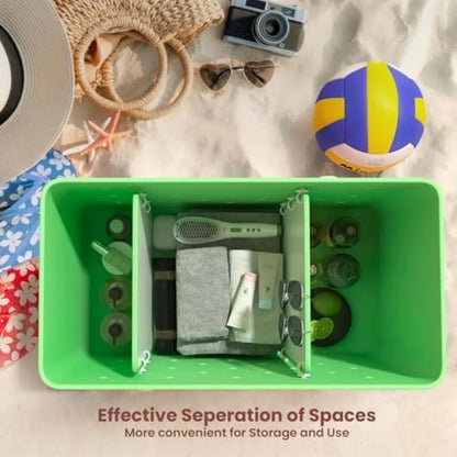XL Beach Bag Divider Tray Insert – Portable Space Organizer for Oversized Beach Bags | Rubber Compartment Accessory Organizer