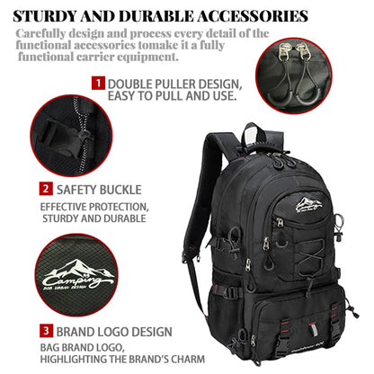 Large-Capacity Men’s Hiking Backpack – Travel & Outdoor European-Style Fashion Luggage Bag