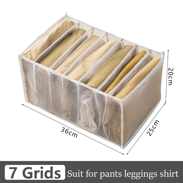 Jeans & Clothing Storage Box – Closet Organizer Drawer System for Pants, Cabinet, and Clothing Organization