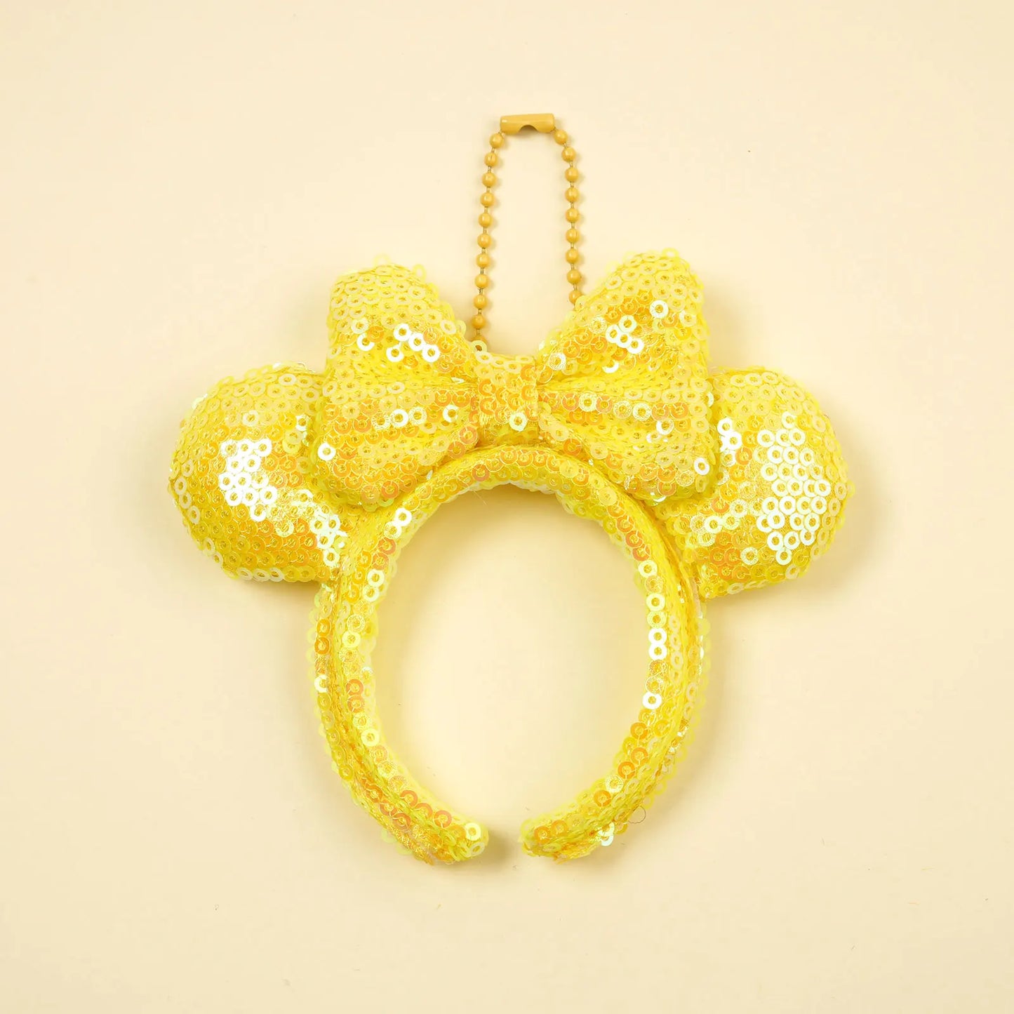 Mouse Ear Bow Pendant - Mini Sequin Bag Charm, Hair Accessory & Keychain