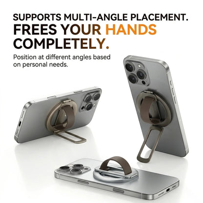 Silicone Magnetic Phone Ring Holder - MagSafe Rotatable Wristband Stand & Grip