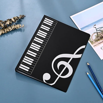 Creative Guitar & Piano Sheet Music Folder – A4 Music Score Document Storage Organizer