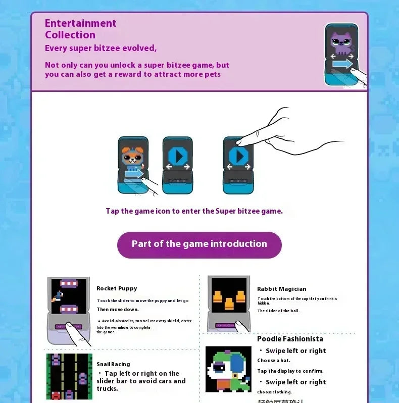 2025 Bitzee Tamagotchi Virtual Pet – Digital Mascot Toy for Kids, Electronic Virtual Game Pet