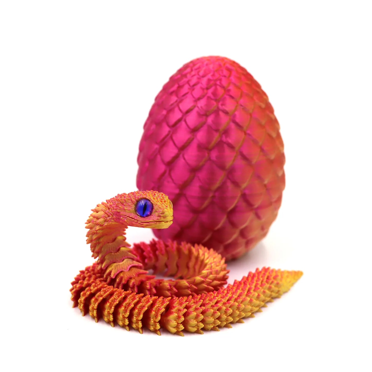 3D Printed Snake Egg Toys – Rotating Articulating Desktop Decorations & Anime-Inspired Home Decor Figures