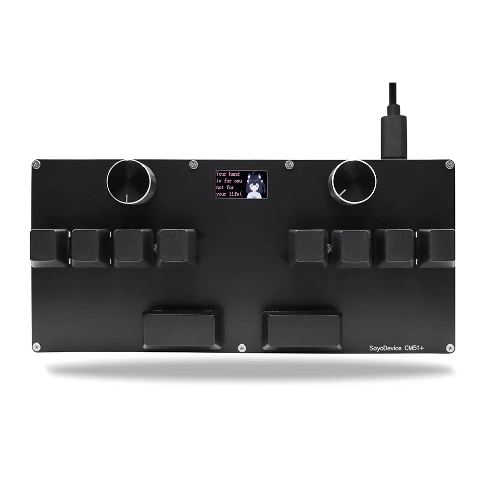 CM51 SayoDevice Rapid Trigger Gaming Keypad with Knob & Screen – Magnetic Switch Macro Keyboard for OSU, DJMAX & Shortcuts