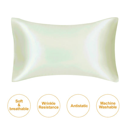 JuwenSilk Mulberry Silk Pillowcase – Soft Satin Silk Pillow Cover for Standard & Queen Size Bedding, Skin & Hair Care Luxury Sleep