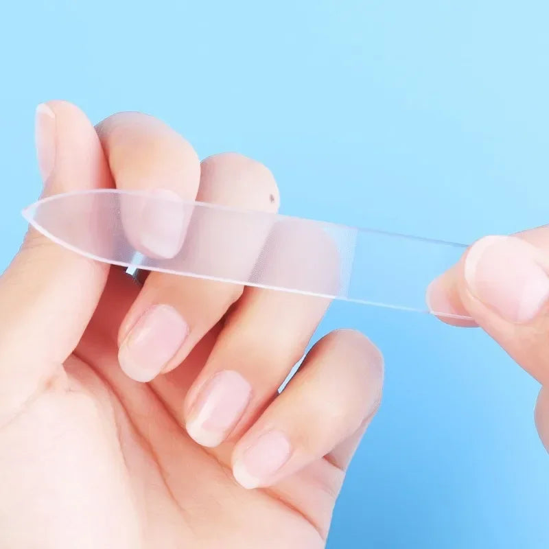 Transparent Nano Glass Nail File - Professional Nail Sanding Polishing Grinding Tool for Manicure & Nail Art