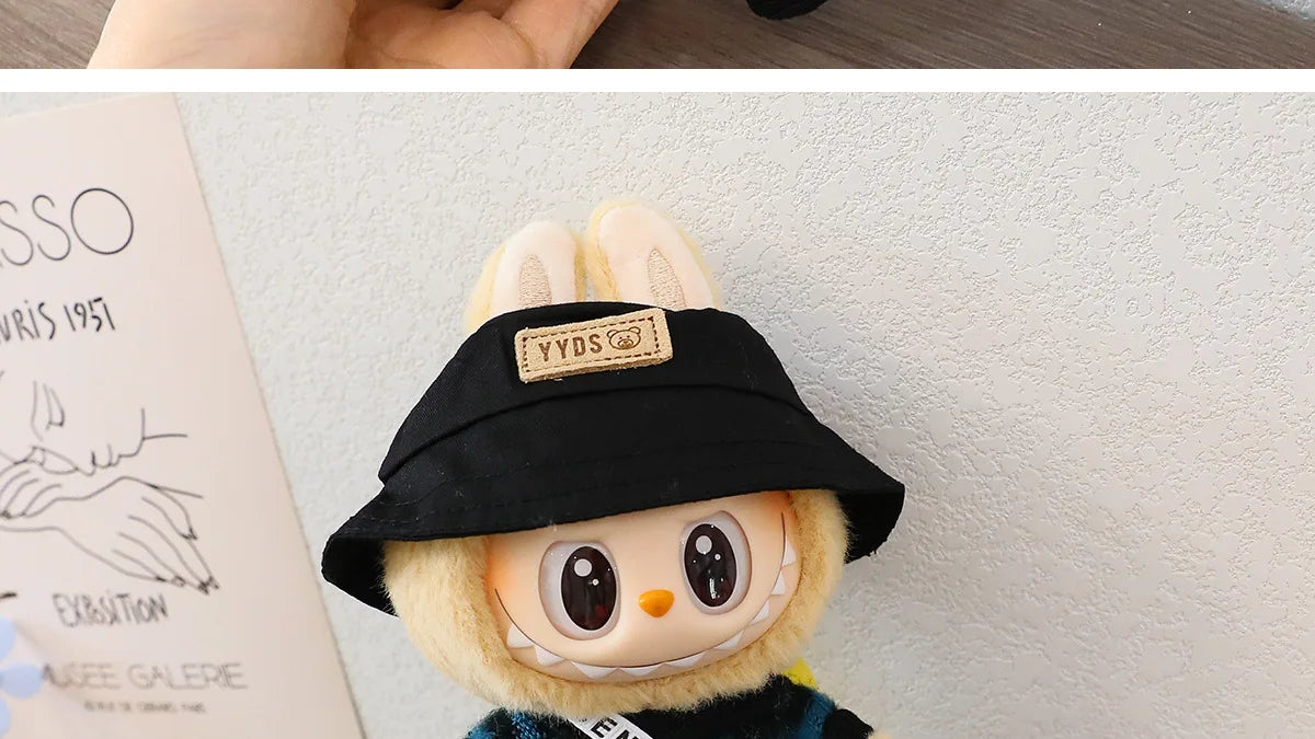Labubu 15-17cm Blind Box Keychain Doll Outfit – Sweater & Glasses Accessory Set