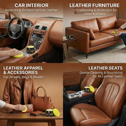 Car Interior Leather Cleaning & Maintenance Spray Set – Deep Cleaning Formula for Soft Rejuvenation & Multi-Use Leather Care Solution