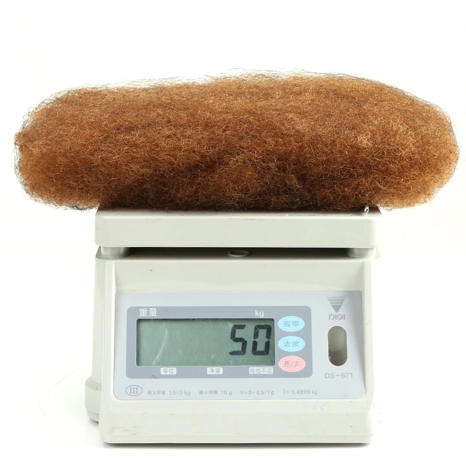 22 Inch Afro Kinky Curly Bulk Hair – Brown Blonde QVR Remy Human Hair for Braids, Dreadlocks & Natural Styling