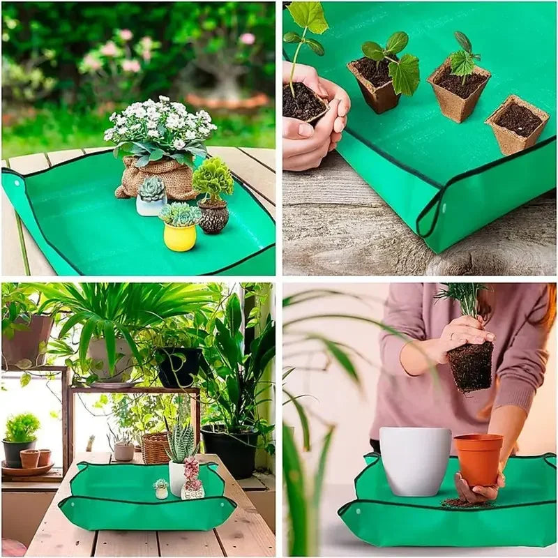 Waterproof Gardening Mat - Thickened Reusable Plant Repotting Pad for Soil Changing & Pot Transplanting