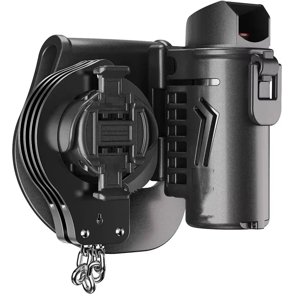 T40 Tactical Drop Leg Holster Gun Belt – Adjustable Molle Low-Ride Pouch for Pistol, Mag, Handcuff & Pepper Spray Storage