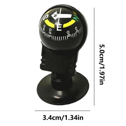 Automotive Car Compass Ball - Adjustable High-Precision Navigation Guide for Cars, Boats & Outdoor Hiking