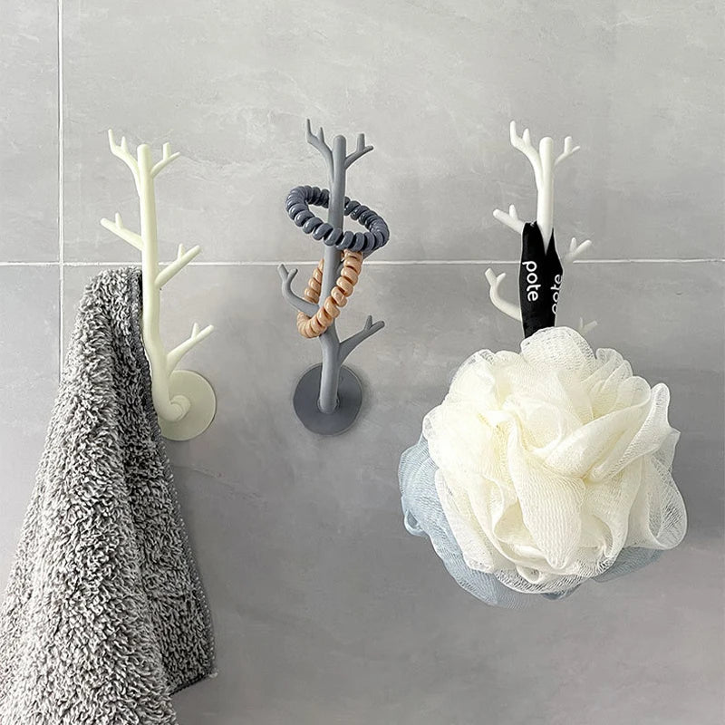Branch Hook Wall Decor Key Holder - Stylish Coat Rack Hanger and Home Storage Organizer