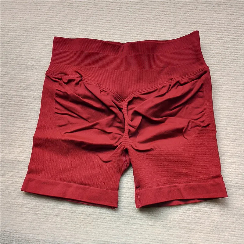 Women’s Gym Impact Running Shorts — Seamless Scrunch Butt Biker & Yoga Athletic Leggings