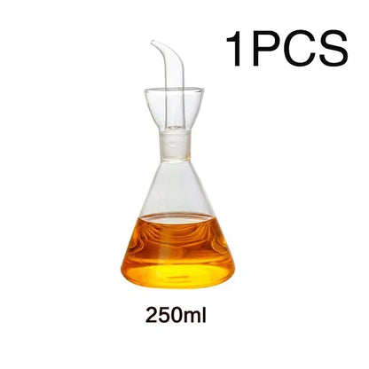 High Borosilicate Glass Oil & Vinegar Pot – Leak-Proof Kitchen Seasoning Bottle