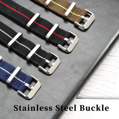 60's French Army Nylon Watch Strap - Woven Military Watch Band for Rolex, Seiko, Tudor & Omega