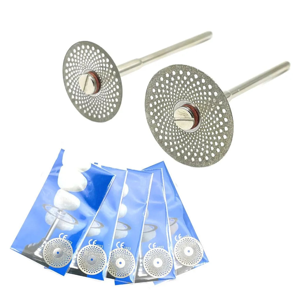 Dental Ultra-Thin Double Sided Sand Porcelain Cutting Disc Mandrel - 5pcs/Pack Diamond Polishing Tools - Denspay Supplier