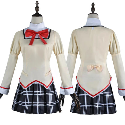 Puella Magi Madoka Magica Cosplay Costume - Madoka Kaname and Homura Akemi School Uniform for Anime Fans and Halloween