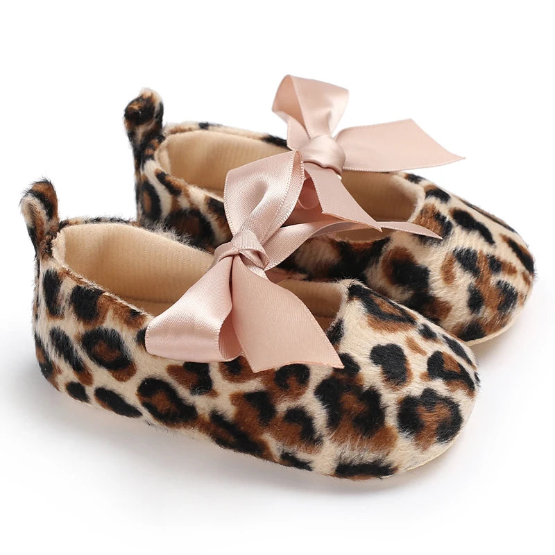 Infant Leopard Print Pre-Walker Shoes - Soft Sole Baby Sneakers for Spring & Autumn, 0–1 Year Daily Footwear